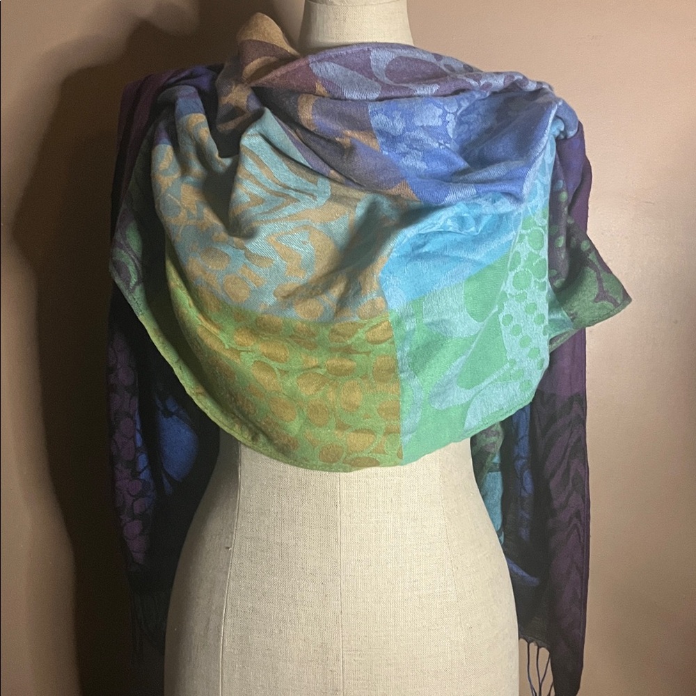 😄Coach Scarf Fringed Long (6)